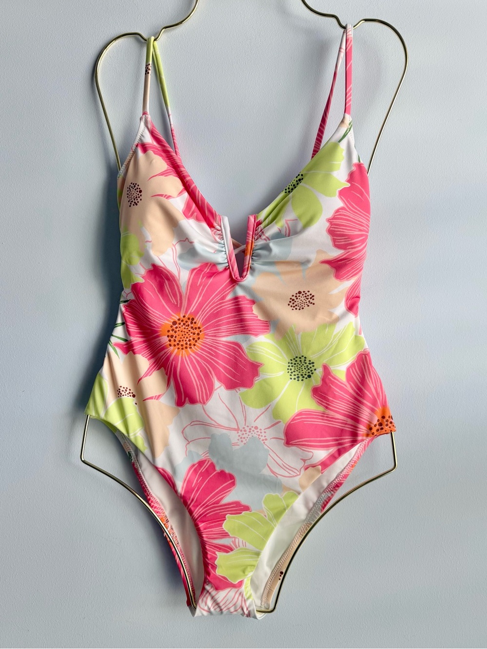 Sanctuary Women’s Multicolor Charming Floral V-Wire One-Piece Swimsuit Small